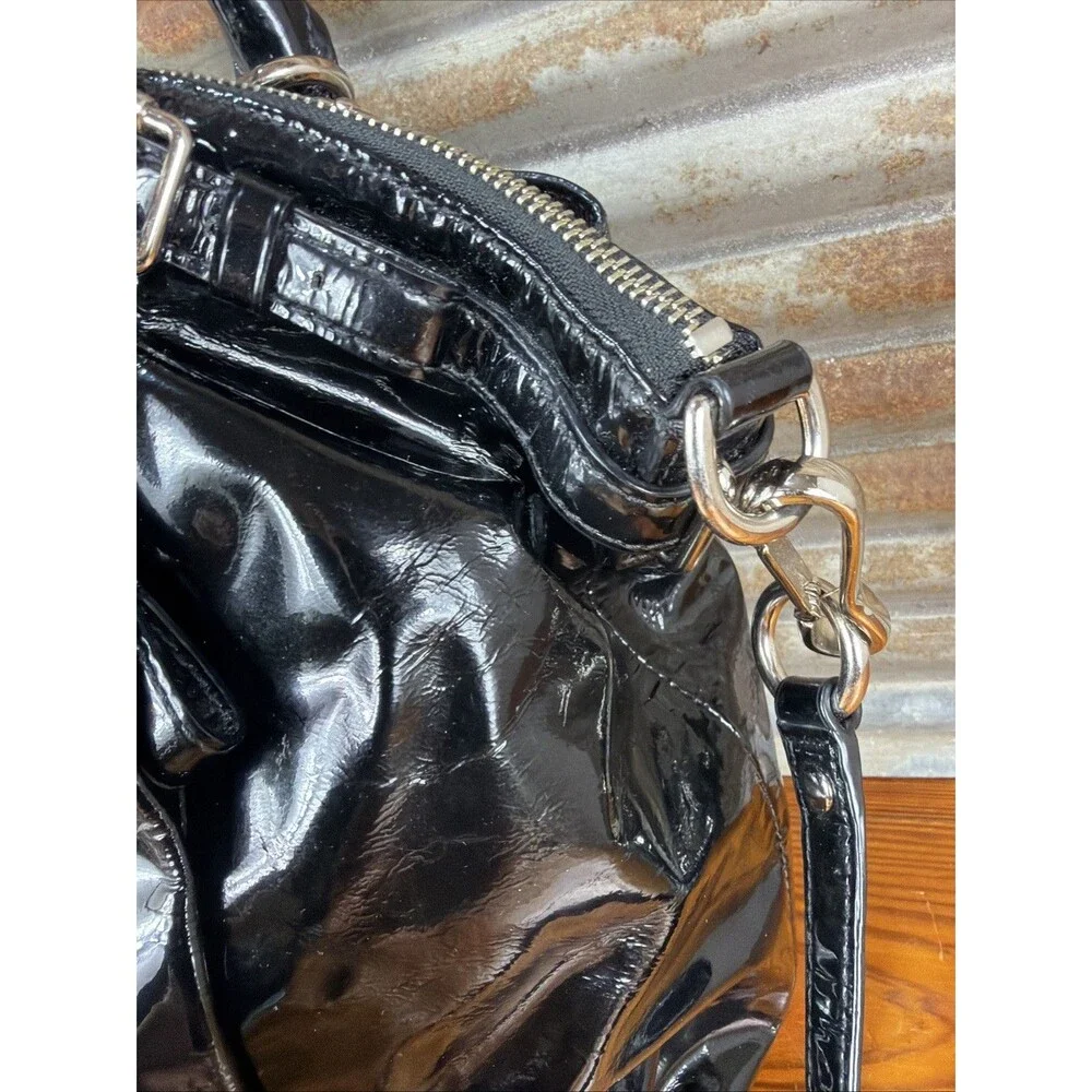 AUTHENTIC COACH MADISON BLACK PATENT LEATHER TOTE Purse Beautiful Condition